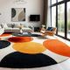 Handcrafted Circle Pattern Abstract Modern Living Rug